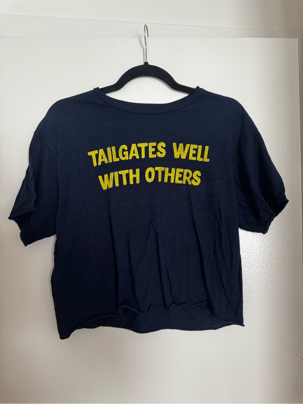 Tailgates Well With Others Cropped Tee